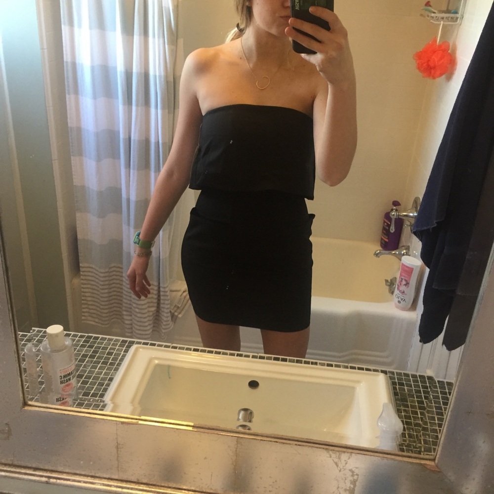 Tobi Black Strapless Dress